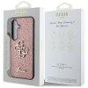 Etui Guess Fixed Glitter Big 4G Metal    Logo do Samsung Galaxy S25 różowy